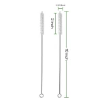 2 long drink straw cleaning brushes-stainless steel drink straw bristles cleaner Durable brushes for cleaning glass bottles
