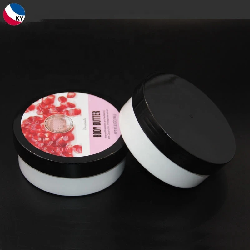 200Gm Round Cosmetic Plastic Jar Container For Makeup Cream