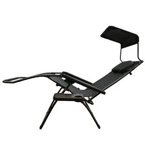 2018 New Folding Beach Recliner Lounge Zero Gravity Chair with Canpoy