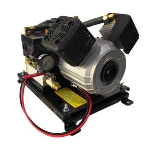 2019 Improved 12V DC High Efficiency Long Duty Cycle Professional Oil Free Twin Piston Onboard Mini Air Compressor