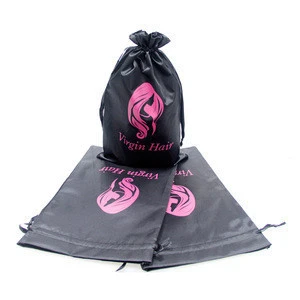 2019 In stock Promotion Hair Satin Bag ,Beautiful Packaging, Hold 1-4 bundles custom packaging extension silk satin hair bag