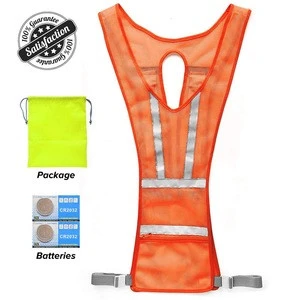 2019 other motorcycle accessories reflective led running vest for road safety