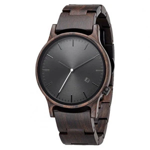 2019 quality luxury factory wholesale low MOQ waterproof Japan movement mens wood bamboo custom watches with private logo