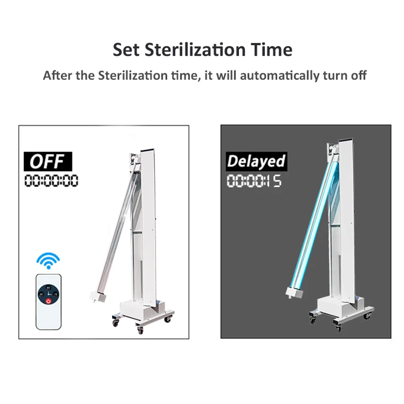 2020 Manufacturer disinfection robot uv Ozone uvc 185nm 254nm UV lamp trolley sterilize uv robot