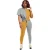 Import 2020 New Arrivals Women Casual O-Neck Short Sleeve T-shirt Long Pants 2 Pieces Set Color Patchwork Romper Outfits Tracksuit from China