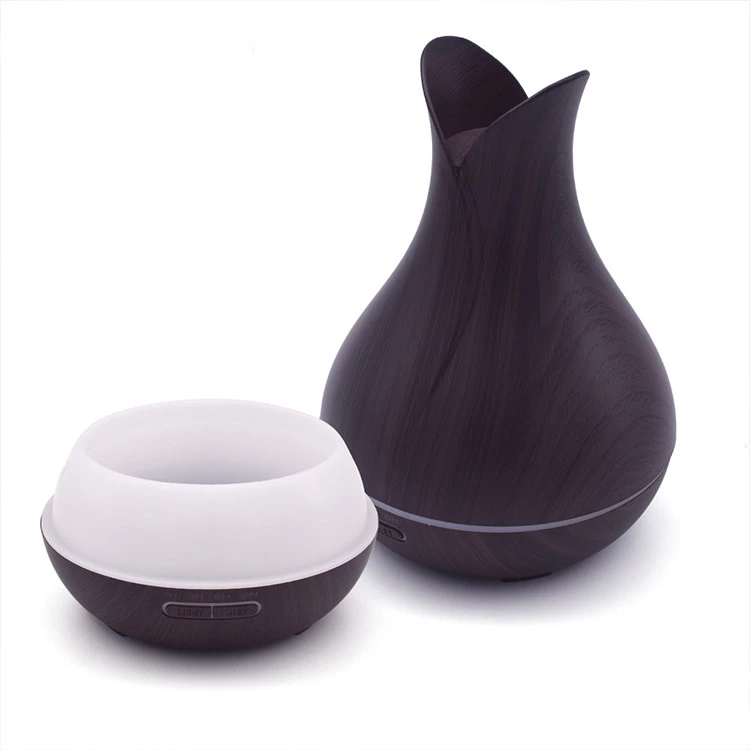 2020 New Product Essential Oil Electric Ultrasonic Wood Grain Humidifier 400ml Aroma Diffuser