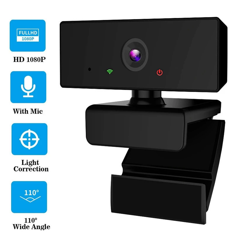2020 TRANSJEE New Arrival! 1080P full hd webcam with mic for work and study  usb PC Laptop Web Cam camera
