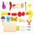 Import 2021 Preschool Kids educational 30pcs Wooden Magnetic fruit and vegetable cutting toys Kitchen play set WFT007-E from China