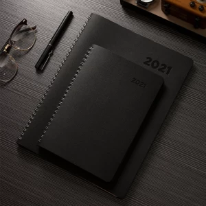 2023 Daily Weekly Monthly Diary Planner A5 Faux Leather Custom Agendas Spiral Notebook