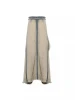 2024 summer sexy design washed raw edge gradient denim split two skirts spring summer new women long skirt