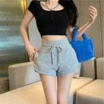 2024 Womens Yoga Shorts Pants Quick Dry Polyester Workout Elastic Waist Custom Pockets Women Sport Running Shorts