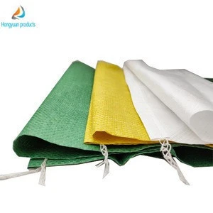 25kg 50kg high quality white color  pp woven bags for grains rice flour PP laminated woven bag