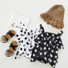 2857/hot sale new design excellent Cotton sleeveless halter top for baby girl