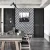 Import 2&quot; Black White Anti-slip Full Body Geometric Ceramic Mosaic Tiles For Floor Wall Backsplash Commercial Decoration Project from China