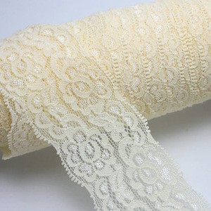 2&quot; Embroidery elastic lace trim wide stretch lace trim