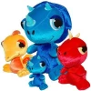 3-color stuffed plush diplodocus animal toy