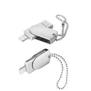 3 in 1 high quality customized logo OTG USB flash drives with chain for iphone/Android/computer 128mb/1/2/4/8/16/32/64/128gb