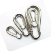 304 316 stainless steel M8 heavy duty carabiner spring snap hook