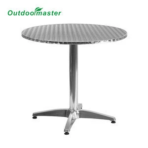31.5-inch Round Aluminum Indoor/ Outdoor Table Stainless Steel Table Top