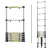 Import 3.8M 13 Rung Finger Protector Spacer Aluminum Telescopic Extension Ladder EN131 Extendable Telescoping Ladder from China