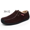 39-52 casual winter plush warm boots leather men big size shoes