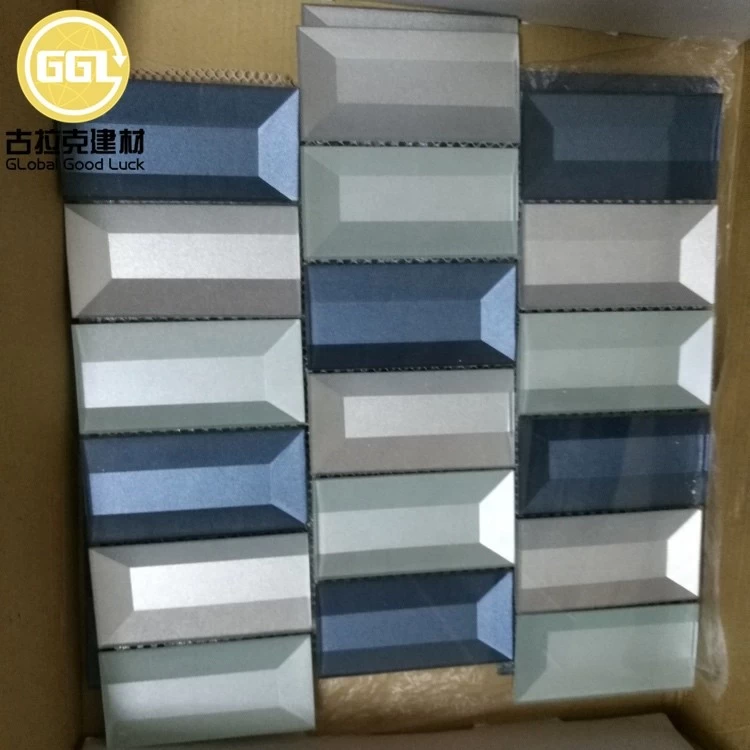 Buy 3d Brick Metallic Color Glass Mosaic For Interior Wall Decoration ...