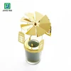3D DIY Etched Iron Plated Gold Revolving Candle Light Stick