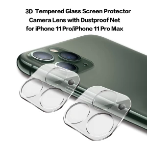 3D HD  Tempered Glass Screen Protector Camera Lens with Dustproof Net for iPhone 11 iPhone11 pro iPhone 11pro max