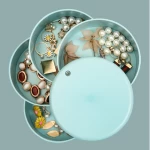 4-Tier Rings Earrings Storage Case Holder Necklace Bracelet Display Tray 360 Rotating Showcase Jewelry Organizer Box Tower