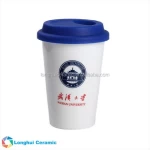 400ml popular custom travel white ceramic mug no handle