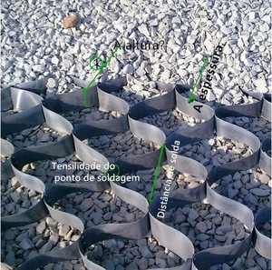 4.5x5m2 retaining wall gravel grids plastic stabilizer geocell