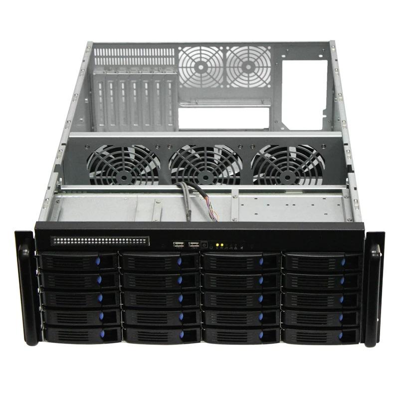 4U 19inch nas storage ATX hot swap chassis rack mount raid 20 bay 24 bay server case