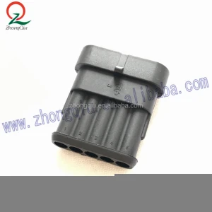 5 pin connector male female amp sealed connector pbt gf30 auto connector