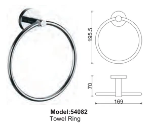 5-year guarantee Ningbo Factory High Quality Wall Mounted Bathroom Towel Ring Towel Hanger