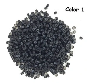 5.0mm Aluminium Micro ring Silicone lined Links Beads tube for Feather Hair Extension Tool