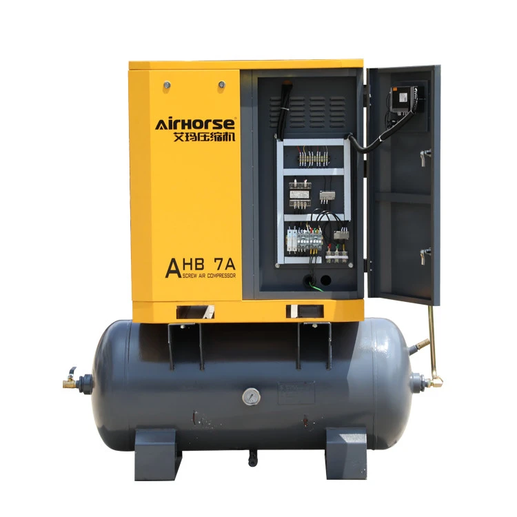 5.5kw-15kw Nice Prices Hot Sale Compressing Machine Tank Mounted Screw Air Compressor