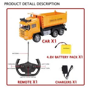 5CH Radio Control Engineering Truck Toys With Rechargeable Battery