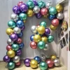 5inch 30pcs Chrome Balloons Latex Air Wedding Birthday Party Metallic Balloon Valentines Day Party Inflatable Helium Balloons