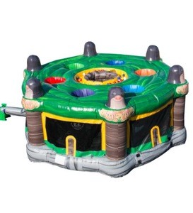 5m crazy human inflatable whack a mole for Children and adults interactive games
