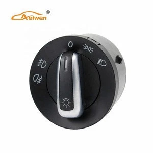 5ND941431A Aelwen HEADLAMP SWITCH with "AUTO" and CHROME fits for Jetta and for Tiguan