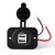 Import 5V 1A and 2.1A Dual USB mini Car Charger for coaches/bus with 1 hole panel from China