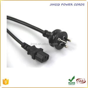 6 ft&#x27; Australia Power Cord AS 3112 Plug to IEC C13, 3x0,75 mm2, BLACK