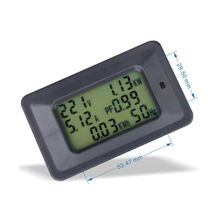 6 into 1 P06S-100 Voltage Ammeter  V A Kw Pf Kwh Hz Digital Display LED Multi-function Power Meter with CT