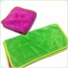 600 GSM Super Plush Microfiber cleaning cloth with two different color side microfiber drying towel plush microfiber cloth