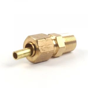 61068-64 Brass Pipe Compression Adapter Barb Hose Fitting Connector