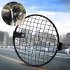 6.5 inch motorcycle front headlight, mesh grille cover, black Metal cover for Honda Cruiser Chopper