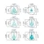 Import 6pcs/set Christmas Tree Cake Stencil Wedding Party Cake Cookie Mould Cupcake Decoration Template Cake Tool from China