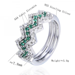 925 Sterling Silver Fashion  Fine Ring for Girls