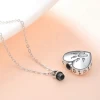 925 Sterling silver heart necklace  love pet forever cremation urn necklace LYN0900