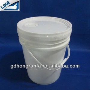 A020/20L clear PP plastic round bucket for paint/water/liquid with easy pull cover and handle